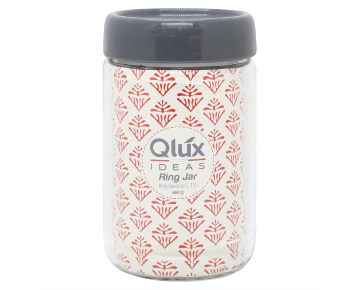 Банка з кришкою RING JAR (660мл),скло,ТМ Qlux,Туреччина