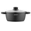 Каструля зі скляною кришкою Ardesto Gemini Anzio, 2.5л, алюміній, чорний