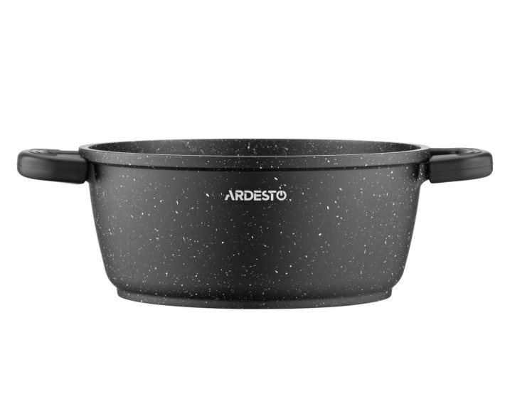 Каструля зі скляною кришкою Ardesto Gemini Anzio, 2.5л, алюміній, чорний