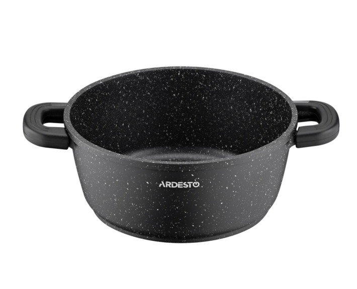 Каструля зі скляною кришкою Ardesto Gemini Anzio, 2.5л, алюміній, чорний