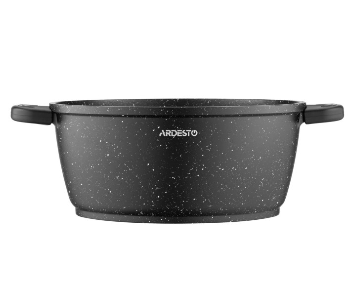 Кастрюля с стеклянной крышкой Ardesto Gemini Anzio, 4.4л, алюминий, черный