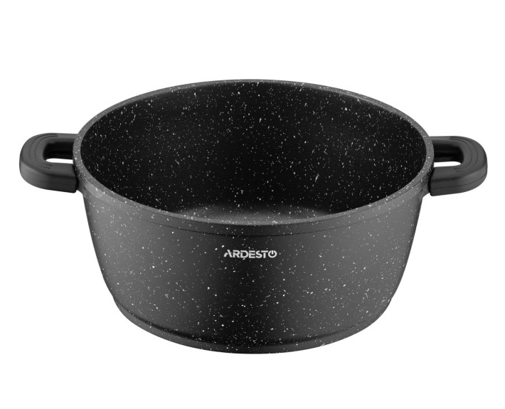 Кастрюля с стеклянной крышкой Ardesto Gemini Anzio, 4.4л, алюминий, черный