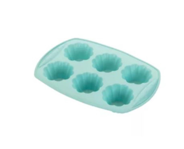 Форма для выпечки маффинов Ardesto Tasty baking, 30х21х4см, 6шт, силикон, серо-голубой