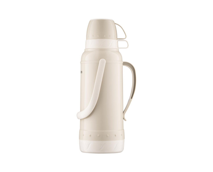 Термос Ardesto Gemini Gourmet, 2000мл, пластик, боросилікатне скло, бежевий