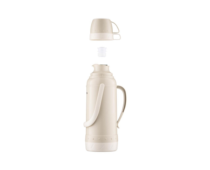 Термос Ardesto Gemini Gourmet, 2000мл, пластик, боросилікатне скло, бежевий