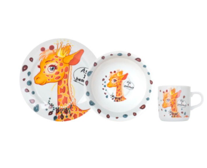 Набір посуду дит. LIMITED EDITION PRETTY GIRAFFE /набір/ 3 пр. короб
