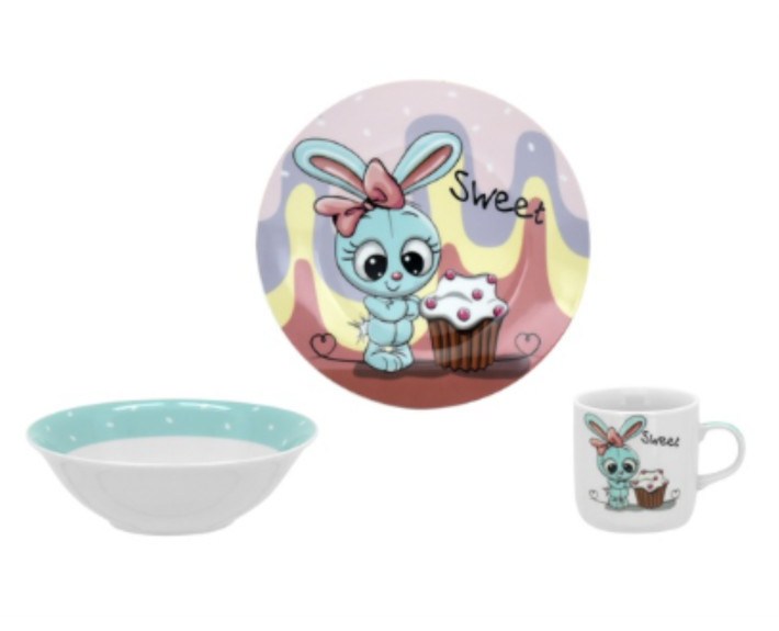 Набір посуду дит. LIMITED EDITION SWEET BUNNY /набір/3 пр. короб