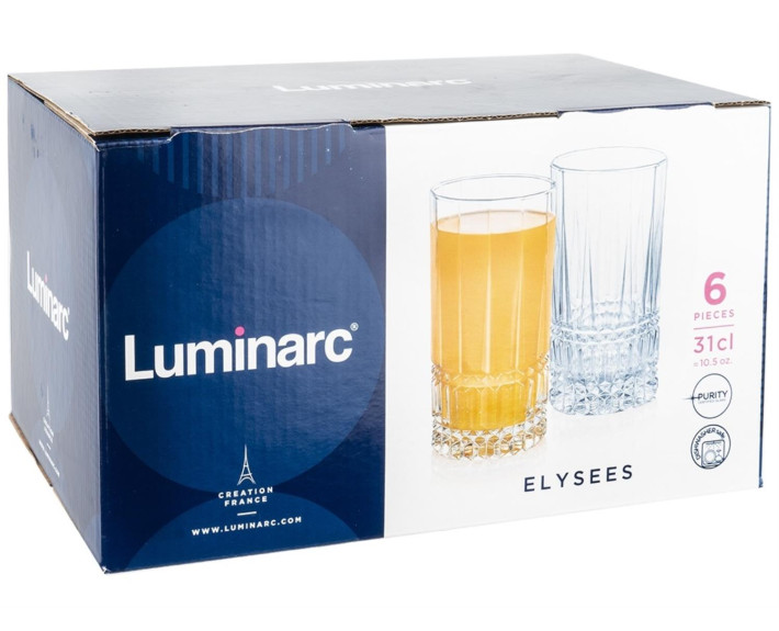 Склянка LUMINARC ELYSEES /набір/ 6х310 мл висок