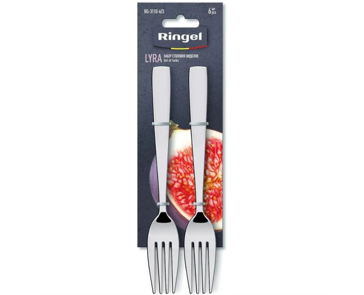 Посуда RINGEL Lyra, набор столовых вилок 6 шт. на блистере.