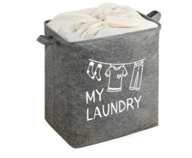 Корзина IDEA HOME LY-01 квад. ткан. з/кр My Laundry 45x30x45 см