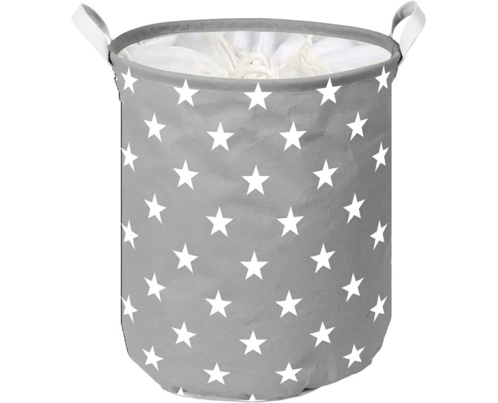 Корзина IDEA HOME LY-03 круг. ткан. з/кр Stars 35х45 см