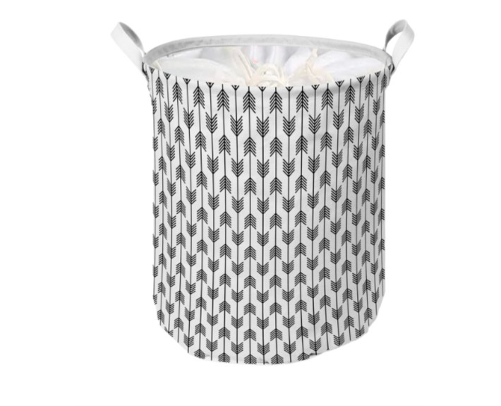 Корзина IDEA HOME LY-04 круг. ткан. з/кр Arrows 40х50 см