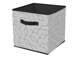 Корзина IDEA HOME NP-104L квад. ткан. Waves 30x30x30 см