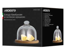 Тарелка с крышкой Ardesto, 12см, бамбук, стекло, прозрачный