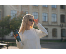 Термокухоль Ardesto Coffee time Red Cat, 450мл, нержавіюча сталь, синій