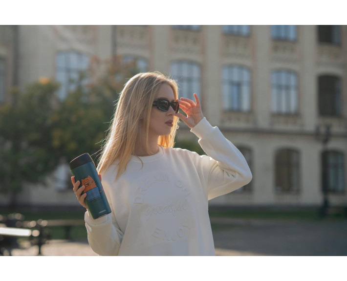 Термокухоль Ardesto Coffee time Red Cat, 450мл, нержавіюча сталь, синій