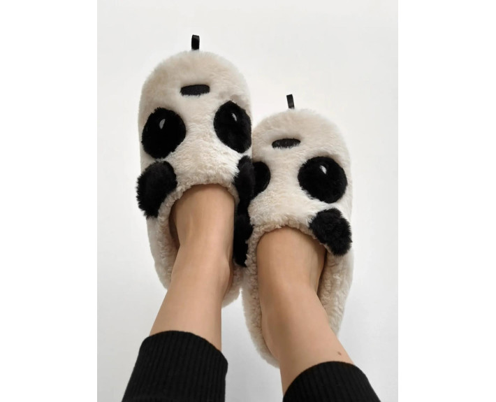 Капці домашні жіночі HS-LUX напiвчешки ANIMALS panda р.36/37