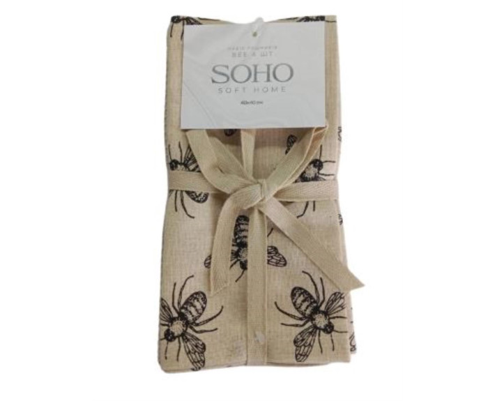 Набір рушників 40*40см бавовна 100% Bee 4 шт.SOHO
