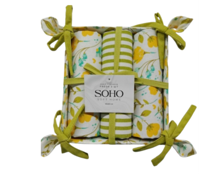 Набір  рушників 40*60 см бавовна 100% Fresh 3 шт. SOHO