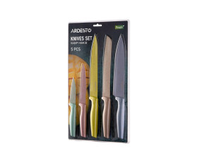 Набір ножів Ardesto Fresh.5 предметів,нержавіюча сталь,пластик
