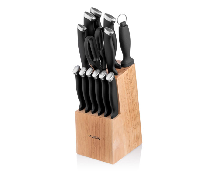 Набор ножей с блоком Ardesto Gemini Gourmet. 14 предметов, нержавеющая сталь, пластик, каучук