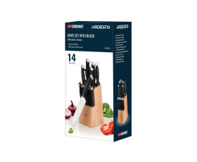 Набір ножів з блоком Ardesto Gemini Gourmet.14 предметів,нержавіюча сталь,пластик, каучук
