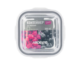 Контейнер для зберігання харчових продуктів Ardesto Gemini.0,3л,боросилікатне скло,пластик,квад.проз