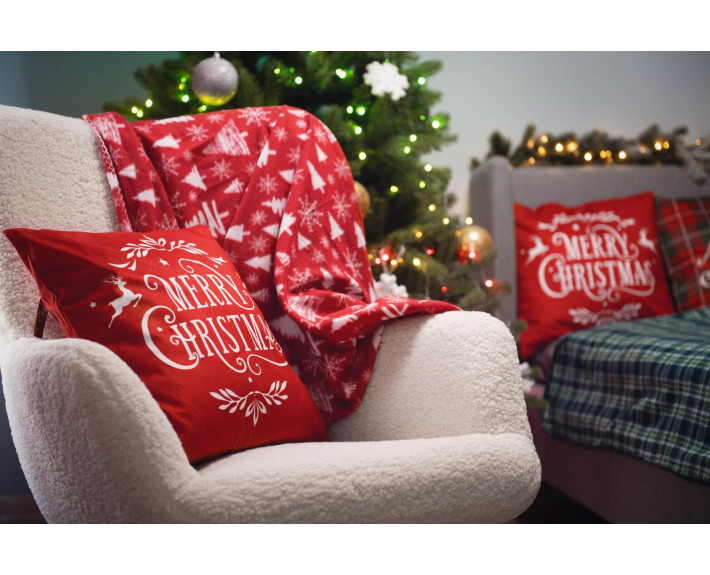 Подушка декор.Ardesto Happy Holidays 45х45см,100% полиэстер,красный