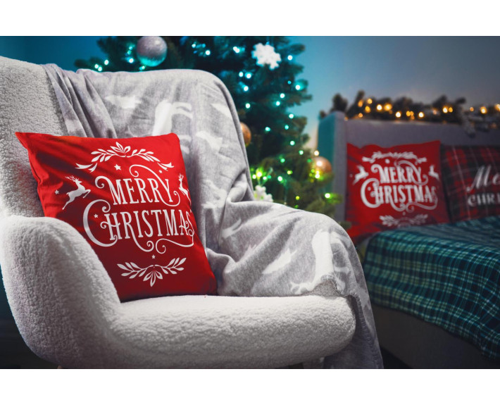 Подушка декор.Ardesto Happy Holidays 45х45см,100% полиэстер,красный