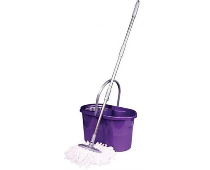 Набор для мытья пола Zambak Plastik Magic Mop (ведро 16л с отжимом, телескопическая швабра)