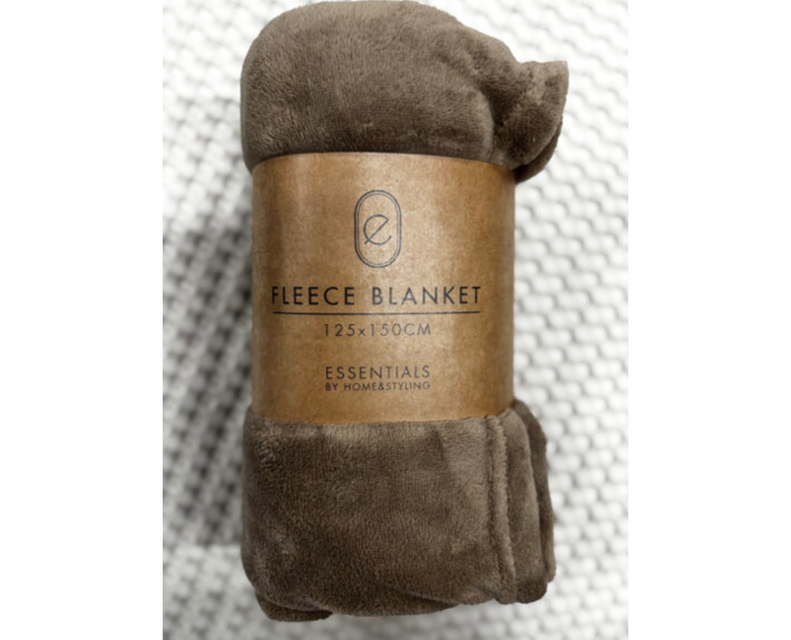 Плед 125X150см. коричневий, фліс FLEECE BLANKET ТМ Koopman,Нідерланди