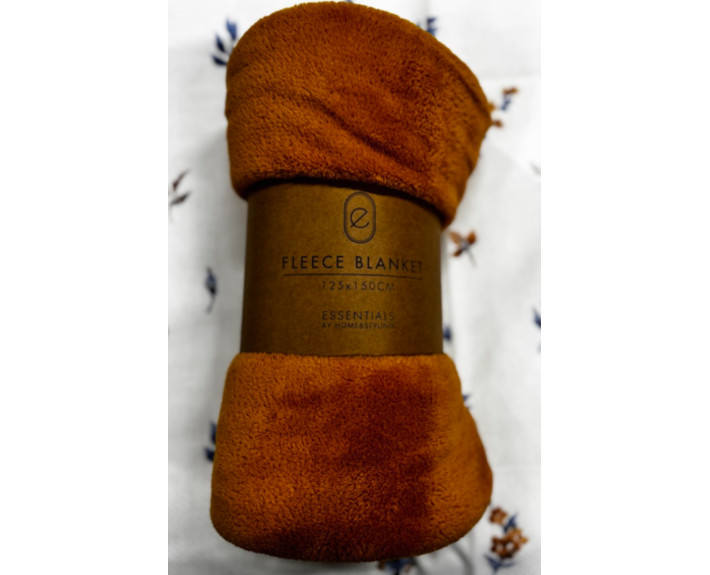 Плед 125X150см.гірчичний, фліс FLEECE BLANKET ТМ Koopman,Нідерланди