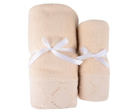 Набір  рушників 35*75+70*140см бавовна 100% Bow Cream SOHO