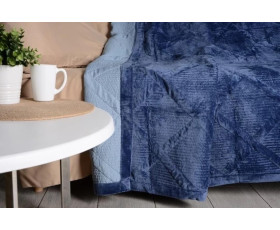 Покривало 200*230 см VELUR Deep Blue SOHO