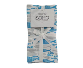 Набір рушників 40*40см бавовна 100% Fish 4 шт. SOHO