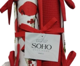 Набор полотенец 40*60см хлопок 100% Птицы 2шт. SOHO