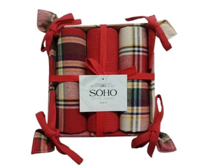 Набір рушників 40*60см бавовна 100% Scotland 3 шт. SOHO