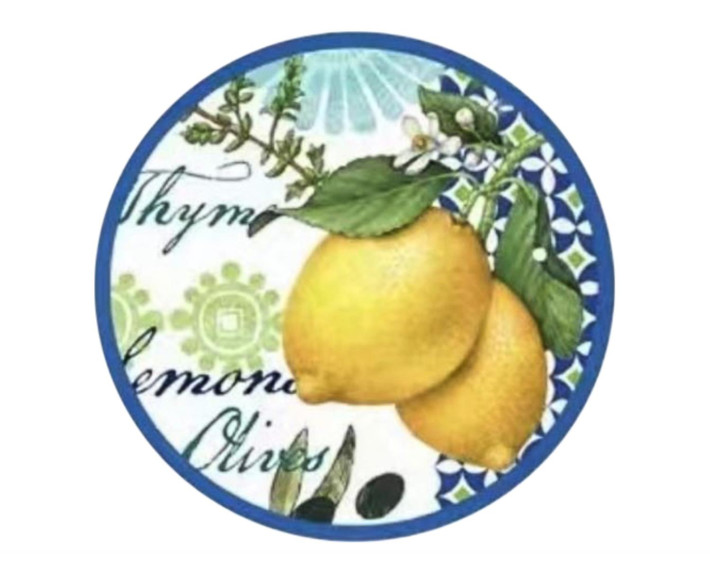 Доска для нарезки / подставка под горячее / круглая 16см LIMITED EDITION LEMON