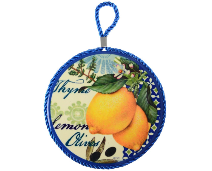 Доска для нарезки / подставка под горячее / круглая 16см LIMITED EDITION LEMON