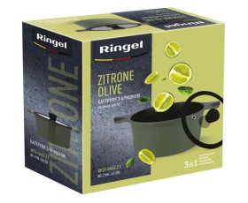 Каструля 24x12 см (4.2л) з кришкою RINGEL Zitrone Olive