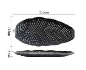 Блюдо LIMITED EDITION LEAF BLACK / 30x16.8 см /овальное