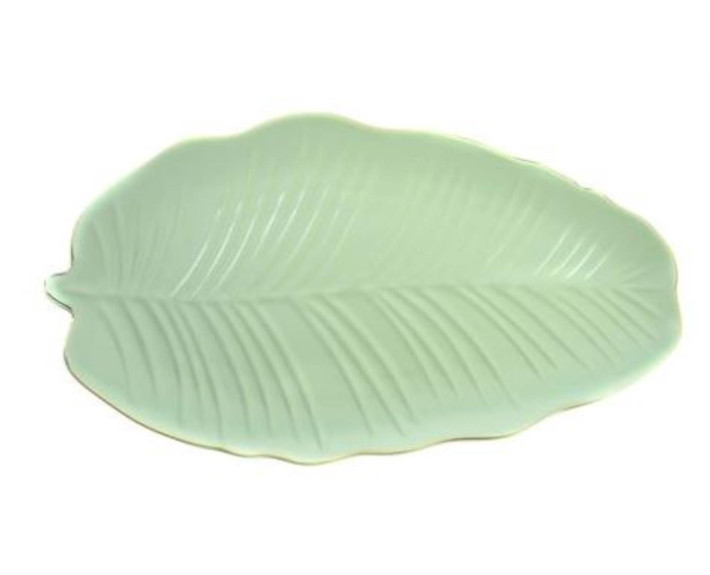 Блюдо LIMITED EDITION LEAF CREAM GOLD / 30x16.8 см /овальне