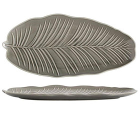 Блюдо LIMITED EDITION LEAF GREY / 30x16.8 см /овальное