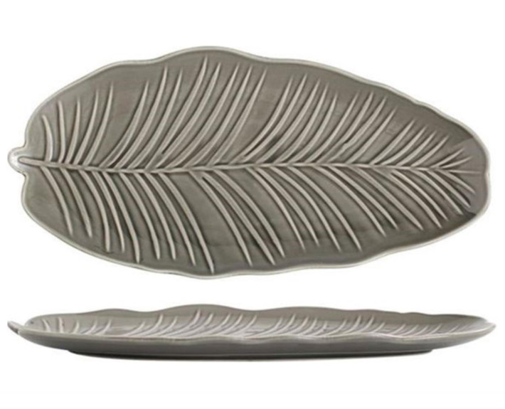 Блюдо LIMITED EDITION LEAF GREY / 30x16.8 см /овальное