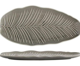 Блюдо LIMITED EDITION LEAF GREY / 30x16.8 см /овальне