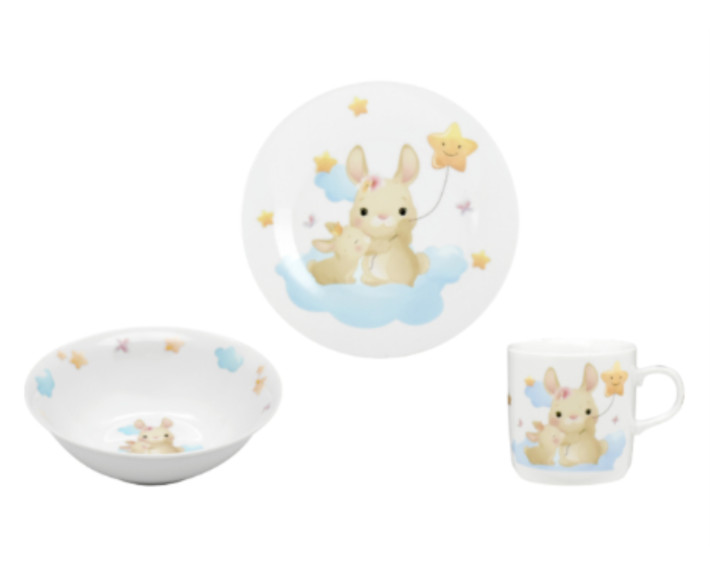 Набір посуду дит. LIMITED EDITION BUNNY /3 пр. короб