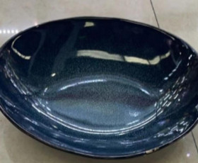 Салатник/Піала LED SHADE NAVY /овал.глибокий/22х18  см