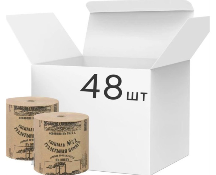 Туалетний  папір 48шт/уп "Спеціаль №72" на гільзі