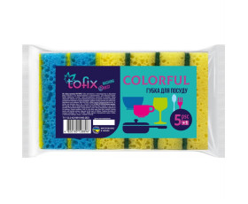 Губка кухонна TOFIX 5+1шт пориста