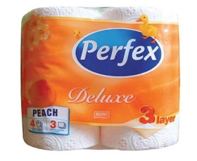Туалетний папір Deluxe Персик 3шар. 4 шт Perfex